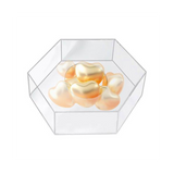 Acrylic Display Hexagonal Tray DIY Refillable Board Base Clear Cake Stand Decor Tools 20X20X10CM