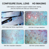 NEW Scalp Hair Follicle Facial Skin Oil Moisture Magnifying Detector 11 Inch HD LCD Screen Microscope Tester