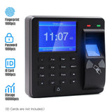 Access Control Attendance hine Fingerprint/Password/ID Card Recognition Time Clock w/ 2.4 Inch Screen Employee Recorder