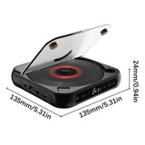 BT5.1 Portable Music Player FM Radio Desktop CD Runner with Dustproof Cover LED Display 6 Modes A-B Repeat Timer