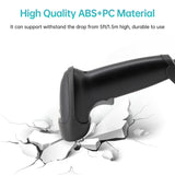 Handheld USB 2D 1D Barcode Scanner COMS Sensor High-speed QR Code Reader Plug and Play Auto-sensing/Continuous Scanning