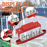 DaierTek Power Distribution 12V 250A 5/16" Stud Marine Bus Bar Terminal Block 12 Volt DC Battery Busbar with Cover