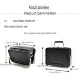 1pc Mini Charcoal Grill, Portable Backpack Stainless Steel BBQ Grill, Portable BBQ Grill, Enjoy Delicious Grilled Meals Anywhere