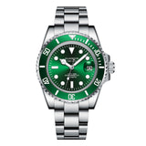 GUANQIN Brand Mechanical Men Ceramics Bezel Luxury Watches 100M Waterproof AR Sapphire mirror Watch For Men NH35A Luminous Watch