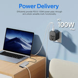 FENVI 12 in 1 Type-C Hub Docking Station M.2 SSD Enclosure Function SD TF Card PD 100W with HDMI 4K 1000M Ethernet For iPad