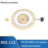 955.112 V8 ETA955.112 955112 Quartz with Calendar Plate High-Precision nical Watch Movement