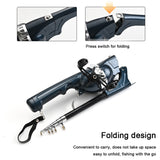 23cm Folding Rod with Spinning Reel Built-in Ergonomic Handle Portable Telescc Pole Outdoor Fishing Accesory