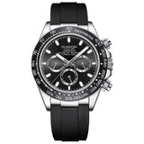 GUANQIN New Luxury 100M Waterproof Watches Sapphire Glass Luminous Automatic Week Watch Men Rubber Mechanical Steel Wristwatch