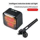 ESLNF Smart Taillight Cycg Brake Warning Light USB Waterproof Heart Smiley Face MTB Road Bike Bicycle Accessories