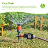 Digital 3/4“ Hose Meter Measure Consumption and Water w Rate with Quick Connectors for Outdoor Garden