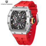 2023 PAGANI DESIGN New Men Quartz Wristwatch Hollow Out Square Stainless Steel Waterproof Clock Luxury Sapphire Watch for Men