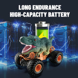 2.4GHz Remote Control Dinosaur Car Trucks Toy With Light, Sound And Spray,