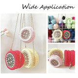3PCS 30Cm Natural Wooden Basket With Hole,Circle Blank Wood Base For DIY Knitting Crochet Bag Bottom Shaper Craft