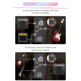 Pedals ABY Box Line Selector AB Switch Mini Guitar Effect Pedal Bidirectional Transmission Metal Casing Anti-slip