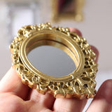 5Pcs Miniature European Frame Victorian Baroque Wall Mirror For 1/12 Dollhouse Bedroom