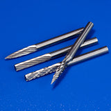 Burrs Set 1/8 Shank Diameter Double Cut Tungsten Carbide Burs Rotary File Carving Grinding Bit 20Pcs