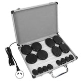 16/18/20 PCS Heated Basalt Rocks Fast Heating Round Massage Stones with Bamboo Box Electric Spa Hot Stones Body Massage Tools