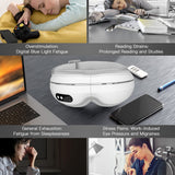 Electric Eye Massage Instrument Thermal Compress Vibrating Eye Mask Bluetooth Music Wireless Portable Folding Eye Massager