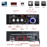 600W Home Amplifiers Audio Bluetooth Amplifier Subwoofer Support USD SD HiFi Radio With 2 Mic Professional