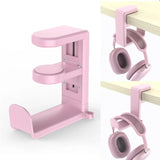 Universal Headphone Stand Adhensive Plastic Wall Mount Hanger Under Desk Headset Rack Holder Support For Gaming Earphone Bracket