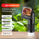APEXEL APL-MS008 Handheld Digital Microscope 12X-24X Magnification for Kids 2.0 Inch LCD Screen Electronic Magnifier Camera
