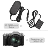 CP-W235 Dummy Battery DC Coupler Charger + 8V 3A AC Adapter Camera Supply with Power Plug for Fujifilm X-T4