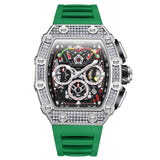 2022 New Men's Automatic Mechanical Watch ONOLA Fashion Unique Luxury Diamond Inlaid Design Waterproof Silicon Tape Watches Men