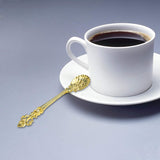 16 Pack Pattern Coffee Spoons, 4.5 Inch Demitasse Vintage Spoon For Espresso, Tea, Dessert, Condiments(Golden)