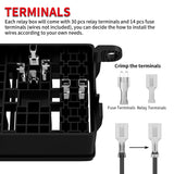 12V Way Universal Box 6 Slots ATC/ATO Fuse Block with Relay Waterproof Kit for Car Truck