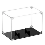 Display Case Acrylic Lid and Black Base Clear Football Boxes with Ball Holder