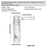 Portable Herb Pipes Smoking Grass Hookah Set Aluminium Alloy 155mm Dry Burning Tobacco Pipe for Accessories