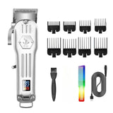 Resuxi BES-518 Salon Electric Clipper High-power Men's Household All Metal LCD Digital Display Hair Trimmers