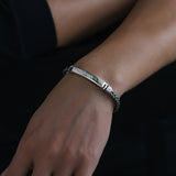 S925 Sterling Silver Six Character True Word Echo Pattern Xiangyun Handwoven Men's Bracelet