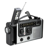 Multifunctional Solar Hand Crank AM FM SW Emergency Weather Radio with Flashlight 2000mAh Phone Charger Power Bank