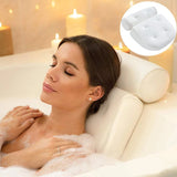 Non-Slip Cushioned Bath Tub Spa Bathtub Head Rest Pillow With Suction Cups For Neck Back Bathroom P82