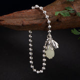 Sterling Silver Retro Inlaid And Tianyu Bracelet