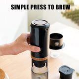 Portable 9 Bar Pressure Espresso Machine - 2 in 1 Travel Maker, Rechargeable & Compatible with Nespresso Capsules and Ground Coffee