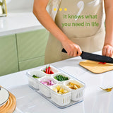 Refrigerator container with lid for fresh canned CA, ginger, scallions, or onions