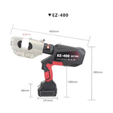 Rechargeable hydraulic pliers digital display type EZ-400 continuous crimping copper and aluminum wire nose hydraulic tool
