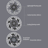 Disc Middle Lock-160mm/Six nail-160mm Hydraulic Brake Rotors Heat Dissipation Road Mountain Bike Rotor Bicycle Parts