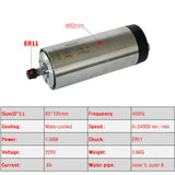800W 1500W 2200W CNC Spindle Motor 220V Air Cooled Milg hine Z Axis Shaft 1.5KW 2.2KW 65mm 80mm Diameter ER11 Collet Chuck