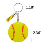 Acrylic Keychains And 12 Pcs Softball Bracelets Decorations For Sportsmen Team School Souvenir Party