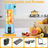 1pc Electric Mini Blender Portable Household Mixer, 6 Blades, Electric Mini USB Charging, Portable Juicer For Shaking Juice