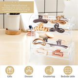 Acrylic Holder,360-Degree Rotating Claw Holder and Storage,Hair Clip Organizer Display
