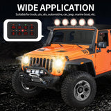 8 Gang RGB LED Light Panel Multifunction Toggle/Momentary/Pulsed Touch Control Switch Pod Box for Truck Jeep
