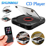 Portable 1200MAh Battery Stereo HIFI Music CD Player A-B Repeat Bluetooth Speaker Walkman Memory Function for Home Car