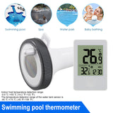 ating Swimming Wireless Pool Thermometer with Indoor Temperature Monitor Clock for Pond Hot Tub Aquarium