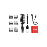 Kemei Km-Ng108 Usb Fast Charge Lcd Liquid Crystal Digital Display Transparent Body Anti Fall Engraving Cordless Hair Clipper