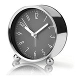 Non Ticking Alarm Clock,4 Inch Silent Bedside Clock Heavy Sleepers, Battery Operated Analogue Clock, for Home Office