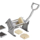 French Fry Stainless Steel Cutter Commercial Vegetable Fruit Chopper with 1/2'', 3/8'', 1/4'' Blades Potato Dicer